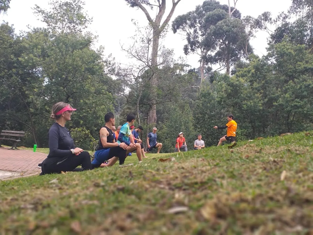 Training and yoga in the mountains